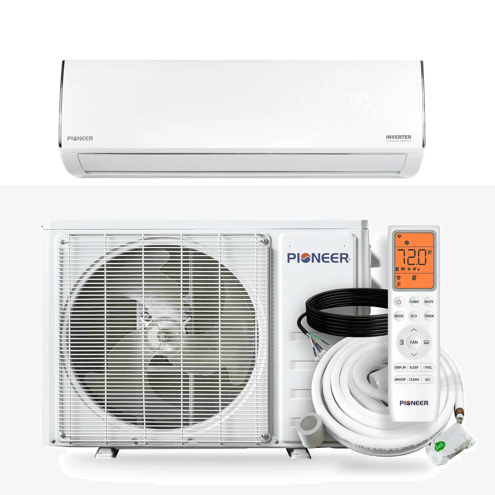 Pioneer® Diamante Essenza™ 11,500 BTU 17 SEER2 115V High-Wall Ductless Mini-Split Air Conditioner Inverter Heat Pump with 16 Ft. Kit